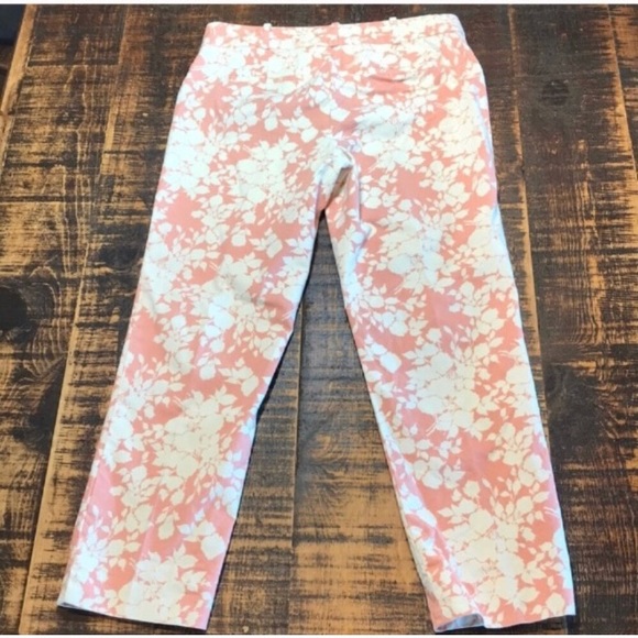 Talbots Pink / White Floral Pattern Pants - Picture 6 of 6